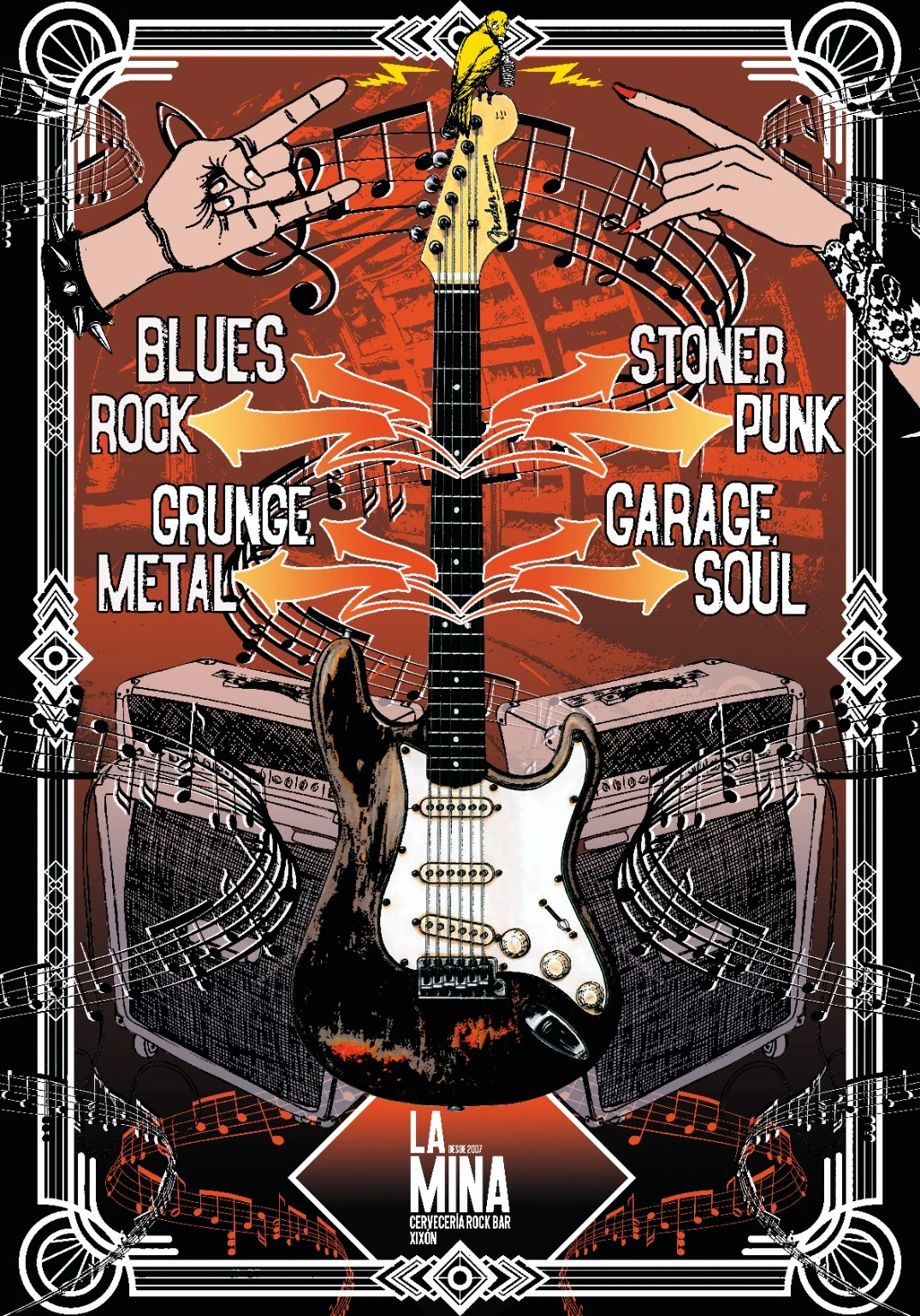 Cartel musical La Mina